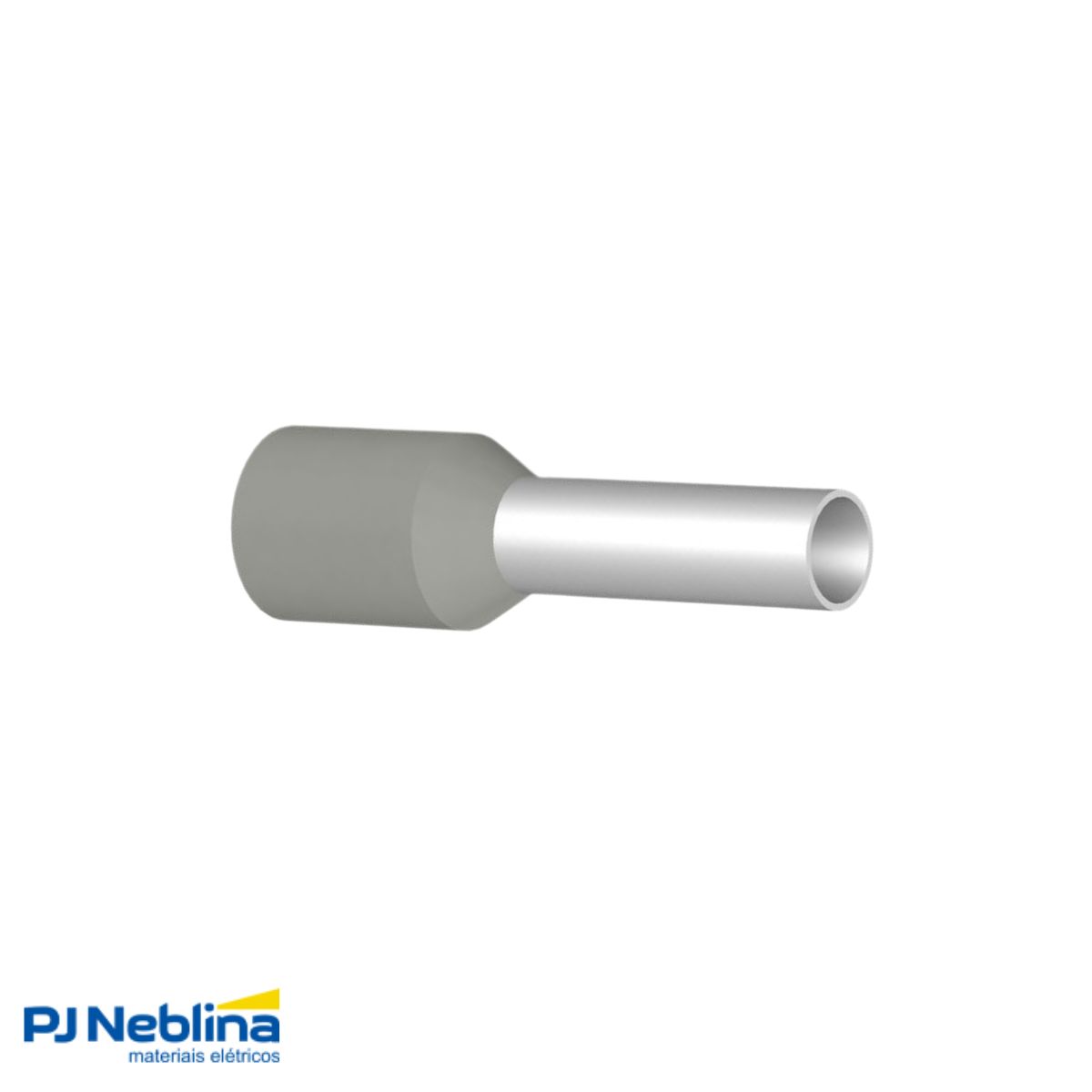Terminal Tubular (Ilhos) 4,00Mm (12Awg) Pré-Isolado Cinza - Conexel