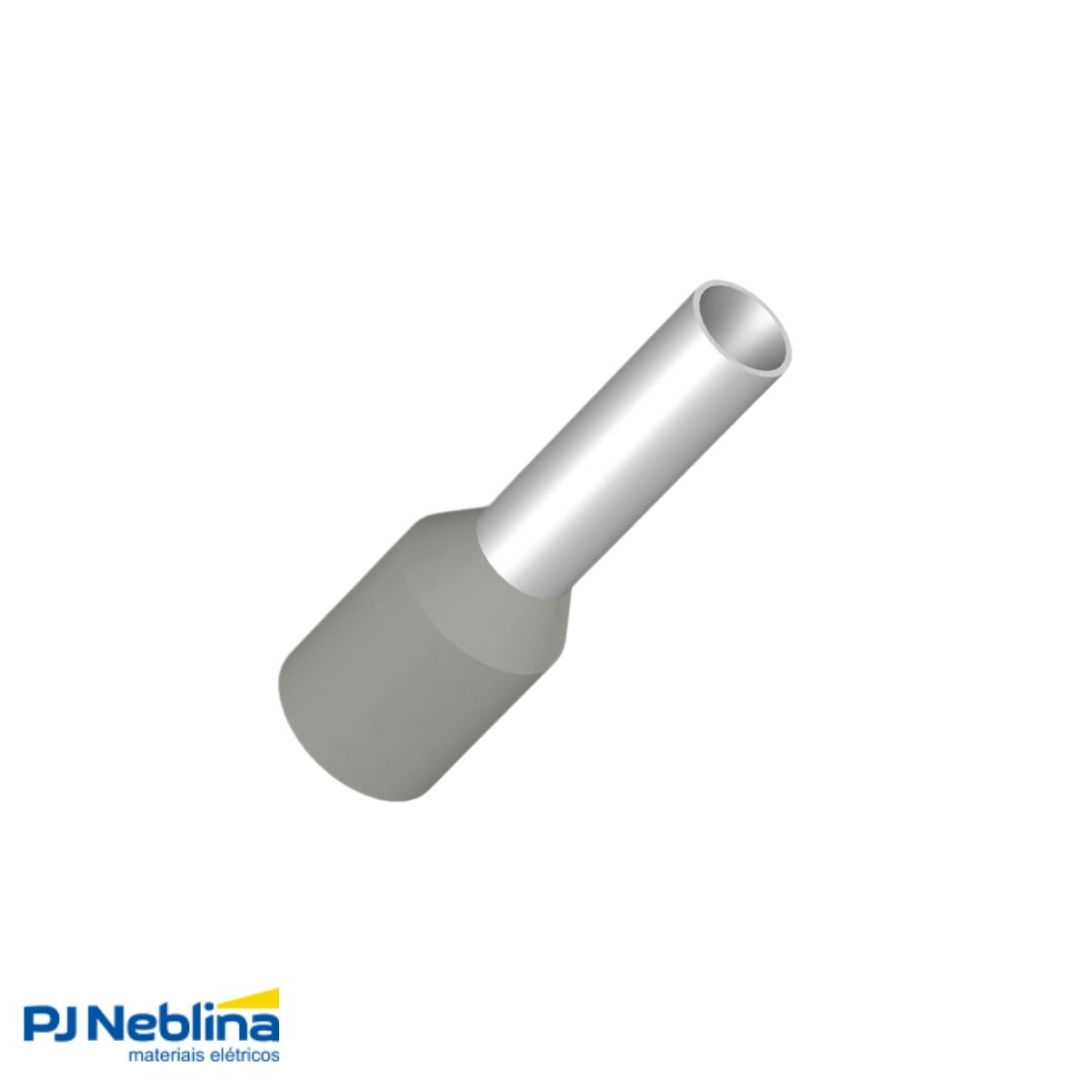 Terminal Tubular (Ilhos) 4,00Mm (12Awg) Pré-Isolado Cinza - Conexel