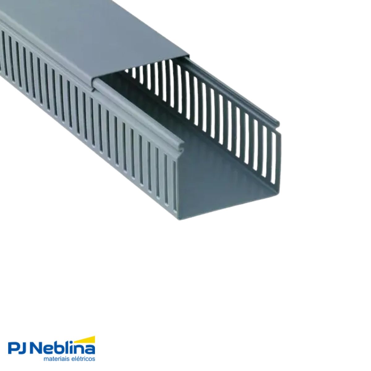 Canaleta Pvc Rec Fechado 50X80 (Br C/2M) Cinza C/Tampa S/Divisória S/Adesivo - Dutoplast