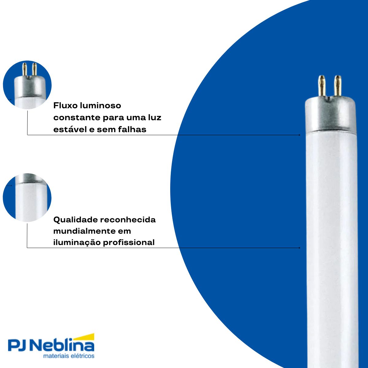 Lâmpada Fluorescente Tubular T5 28W G5 4000K Branco Neutro Luz Branca 1149 mm - Osram