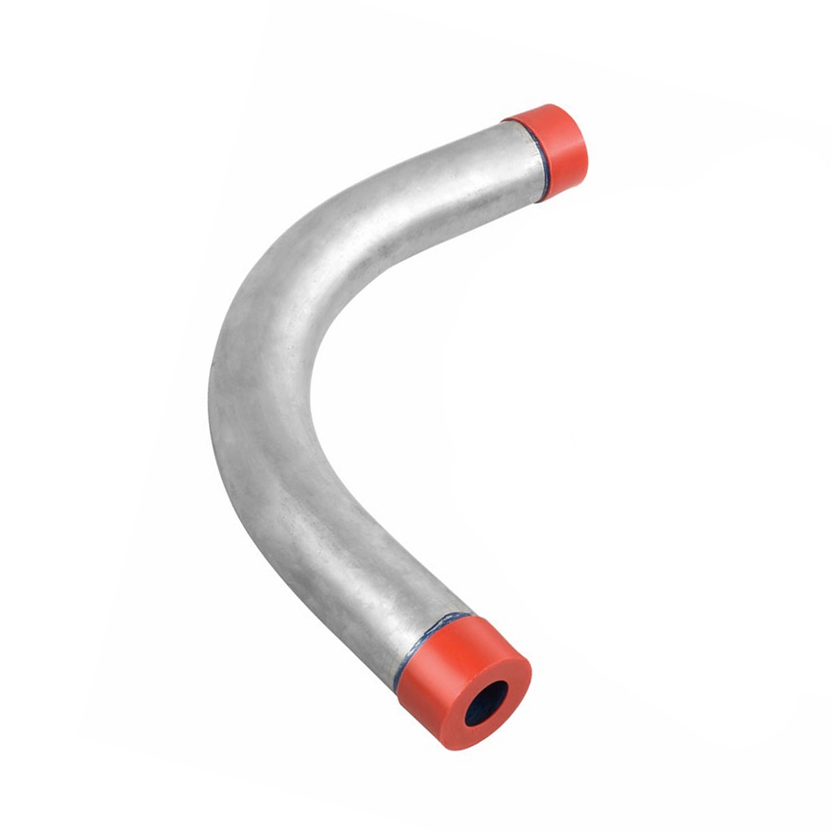 Curva Roscável 90G Rosca Bsp 3/4 Polegadas Alumínio Tampa Vermelho Para Eletroduto