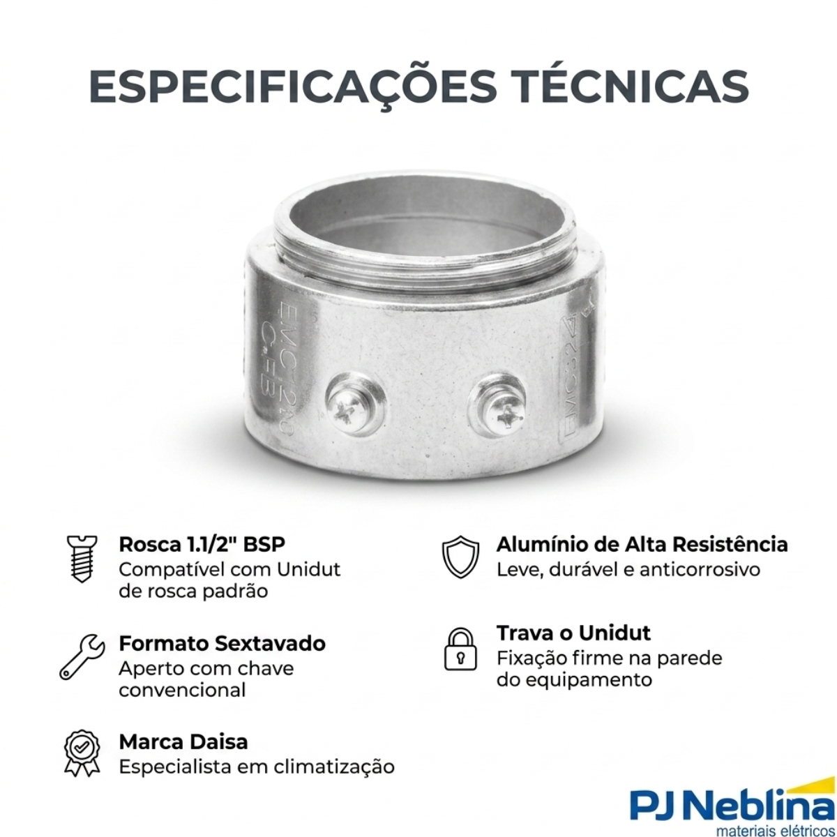 Unidut Multiplo Interna 1.1/4 Polegadas Sem Vedação (C-Pb) Sem Rosca Daisa.