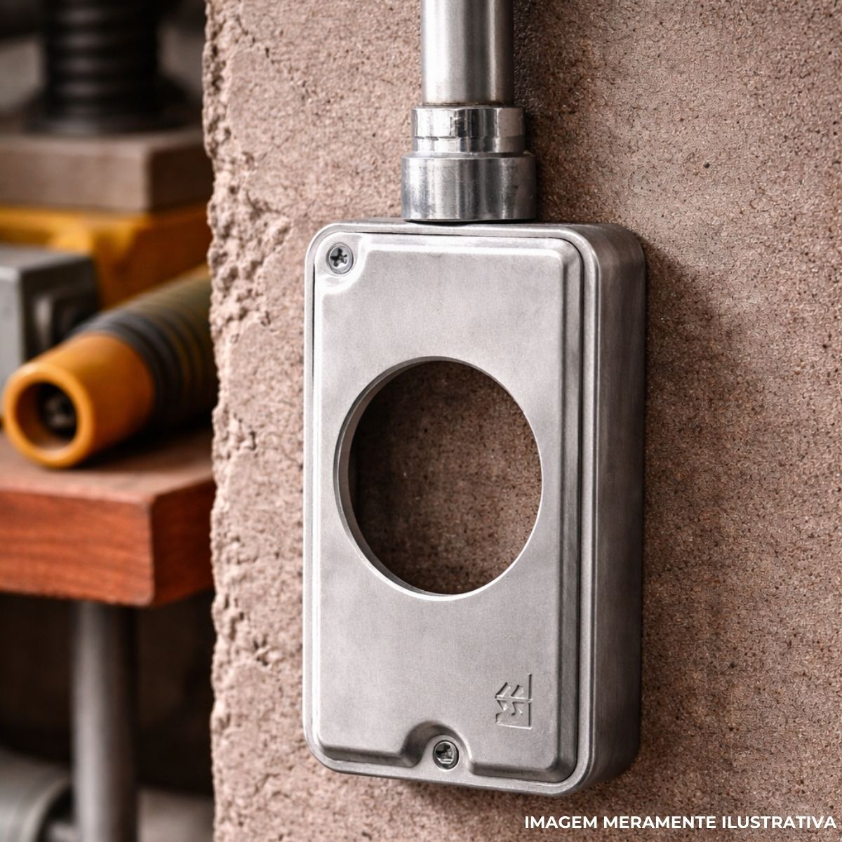 Tampa Condulete 1 Tom Redonda Alumínio 1/2-3/4 S/Pintura S/Vedação - Wetzel