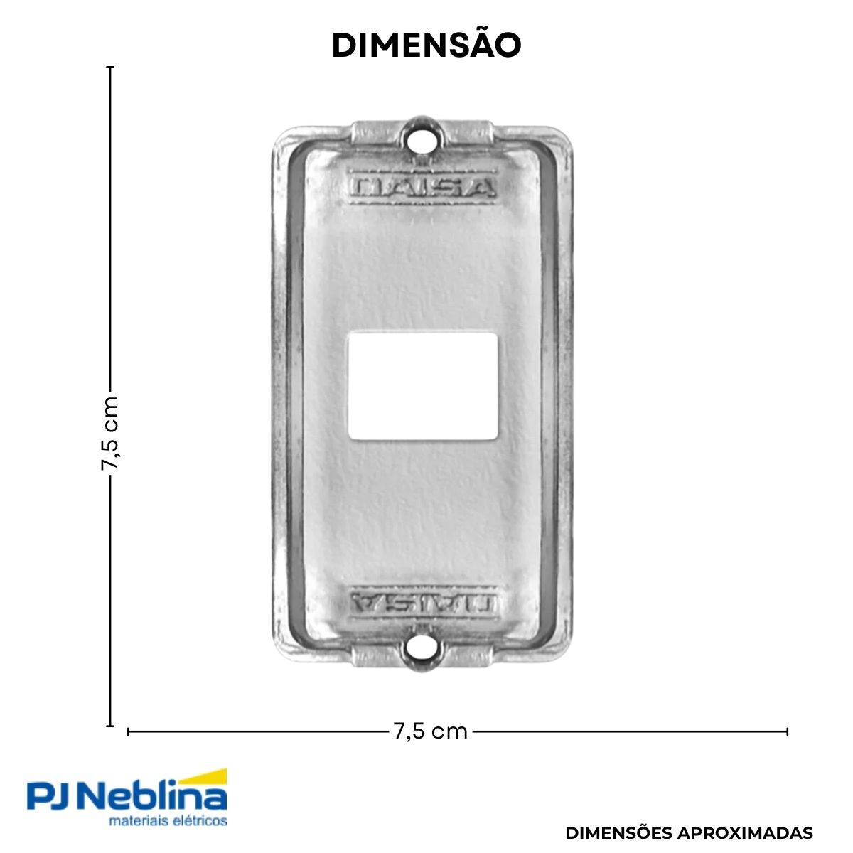 Tampa Condulete 1 Tom Rj11/Rj45 Alumínio 1/2-3/4 S/Pintura S/Vedação - Daisa
