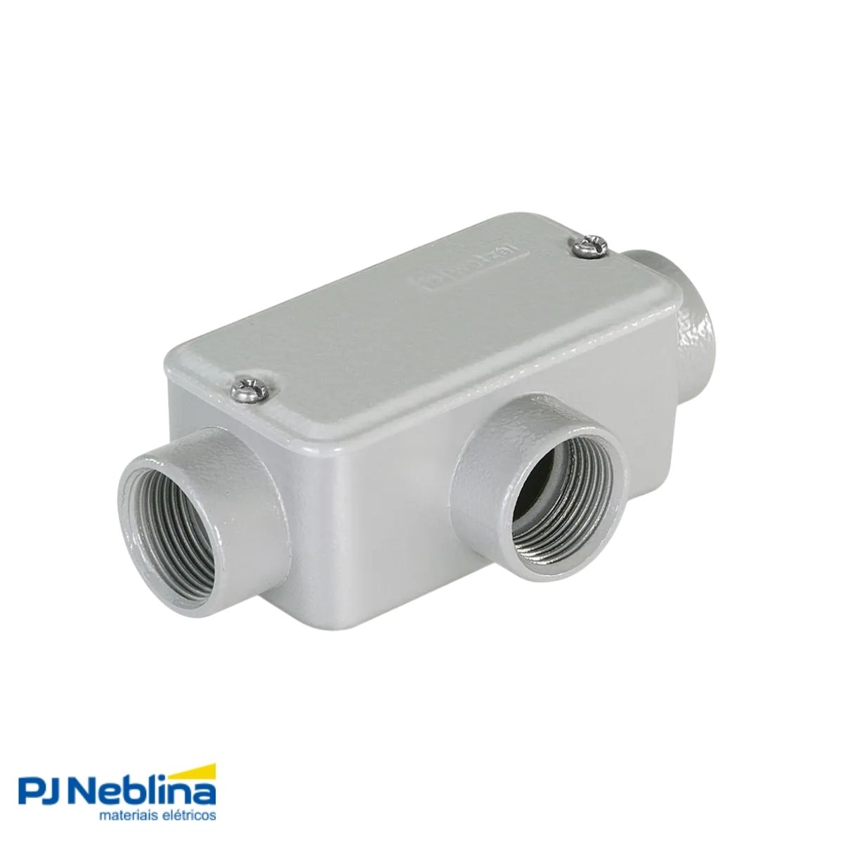 Condulete Alumínio Fixo Tipo C 2Pol C/Rosca Npt C/Pintura Cz C/Tampa C/Vedação Tgvp (Ip54) - Wetzel