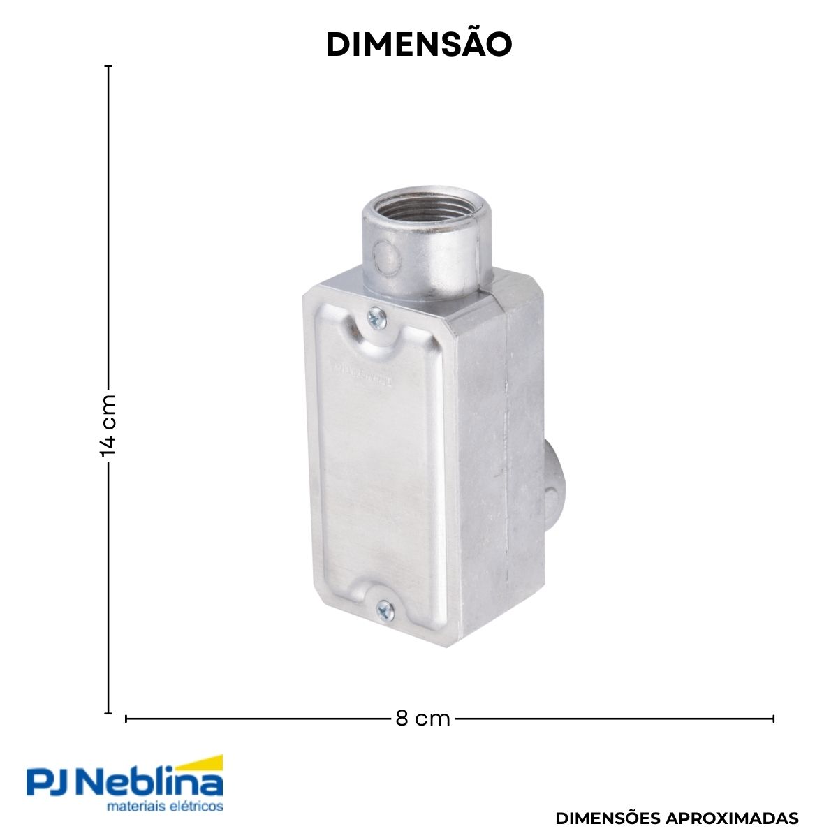 Condulete Alumínio Fixo Tipo Lb 2Pol C/Rosca Npt C/Pintura Cz C/Tampa C/Vedação Tgvp (Ip54) - Wetzel