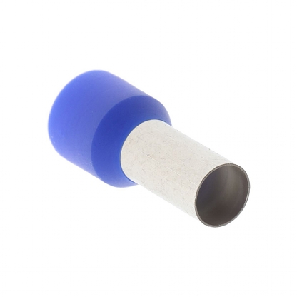 Terminal Tubular Ilhos 16mm Pré-Isolado Azul 100 Unidades - Conexel