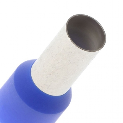 Terminal Tubular Ilhos 16mm Pré-Isolado Azul 100 Unidades - Conexel