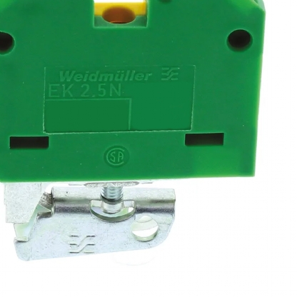 Conector Borne Passagem Terra 2 Conexões 2,50mm 800V Verde/Amarela EK 2,5N - Conexel