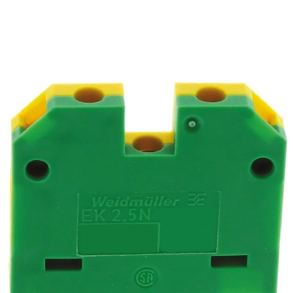 Conector Borne Passagem Terra 2 Conexões 2,50mm 800V Verde/Amarela EK 2,5N - Conexel