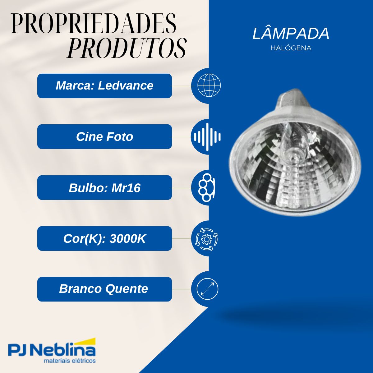 Lampada Halogena Cine Foto Mr16 Clara 360w 82v Gy5.3 Luz Ama
