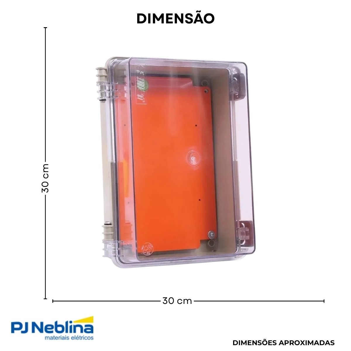 Quadro Comando Sobrepor Plástico Bg (Ral 7032) 300X300X200Mm Tampa Transp Placa Montagem Lr (Ral 2004) - Cemar