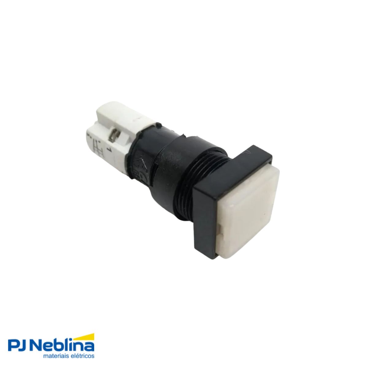 Botão Comando Pulsador Saliente Iluminado Quadrado 16 mm Plástico Branco 1Na+1Nf - Ace Schmersal