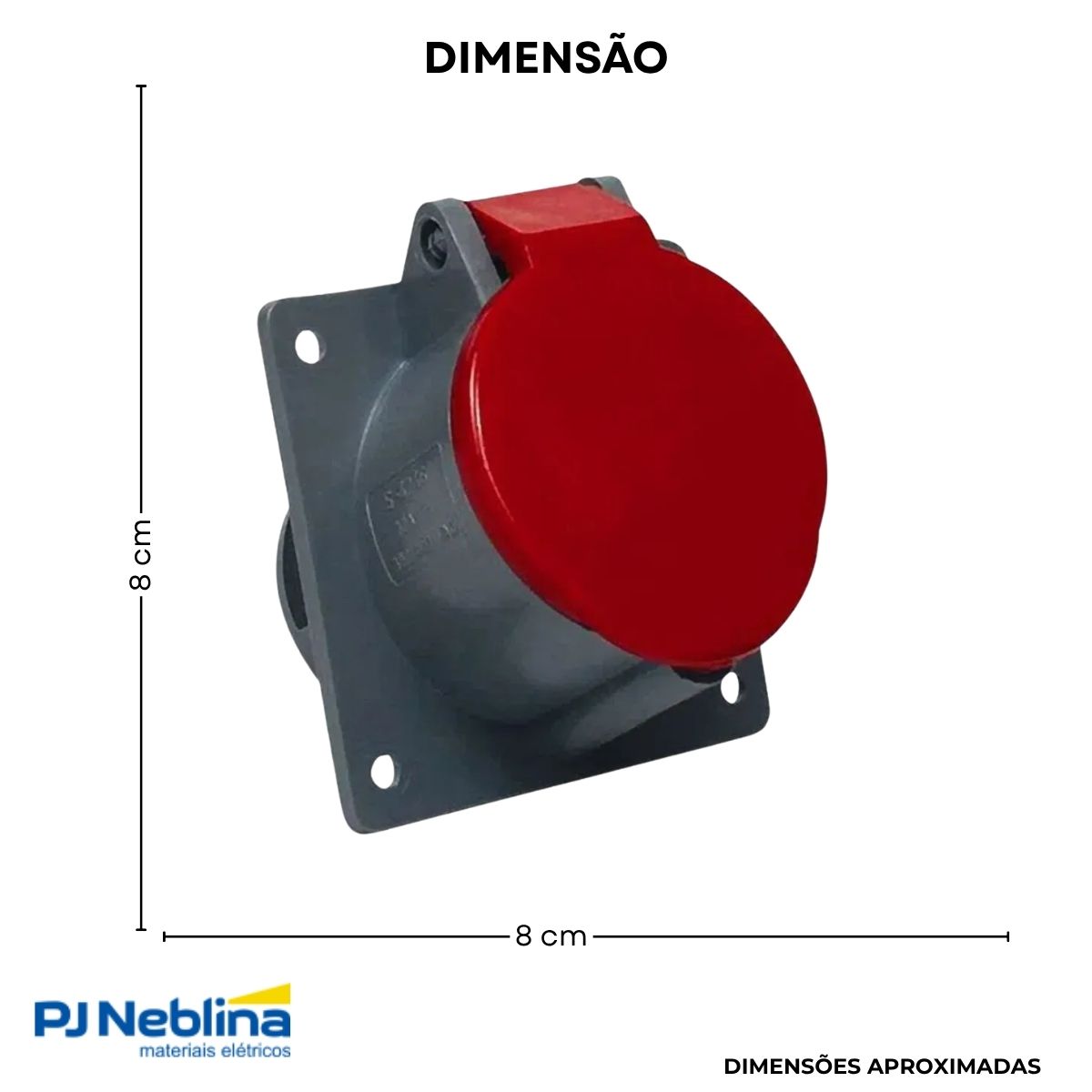 Tomada Industrial Femea Embutir 3P+T 16A 380/440V Vm 6H Ip67 - Steck