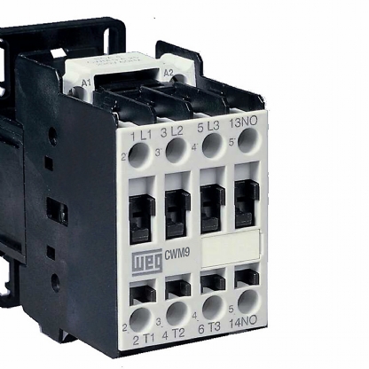 Contator Potência Tripolar 9A 220V 1Na+1Nf 60Hz CWM9-11-30V26 - WEG