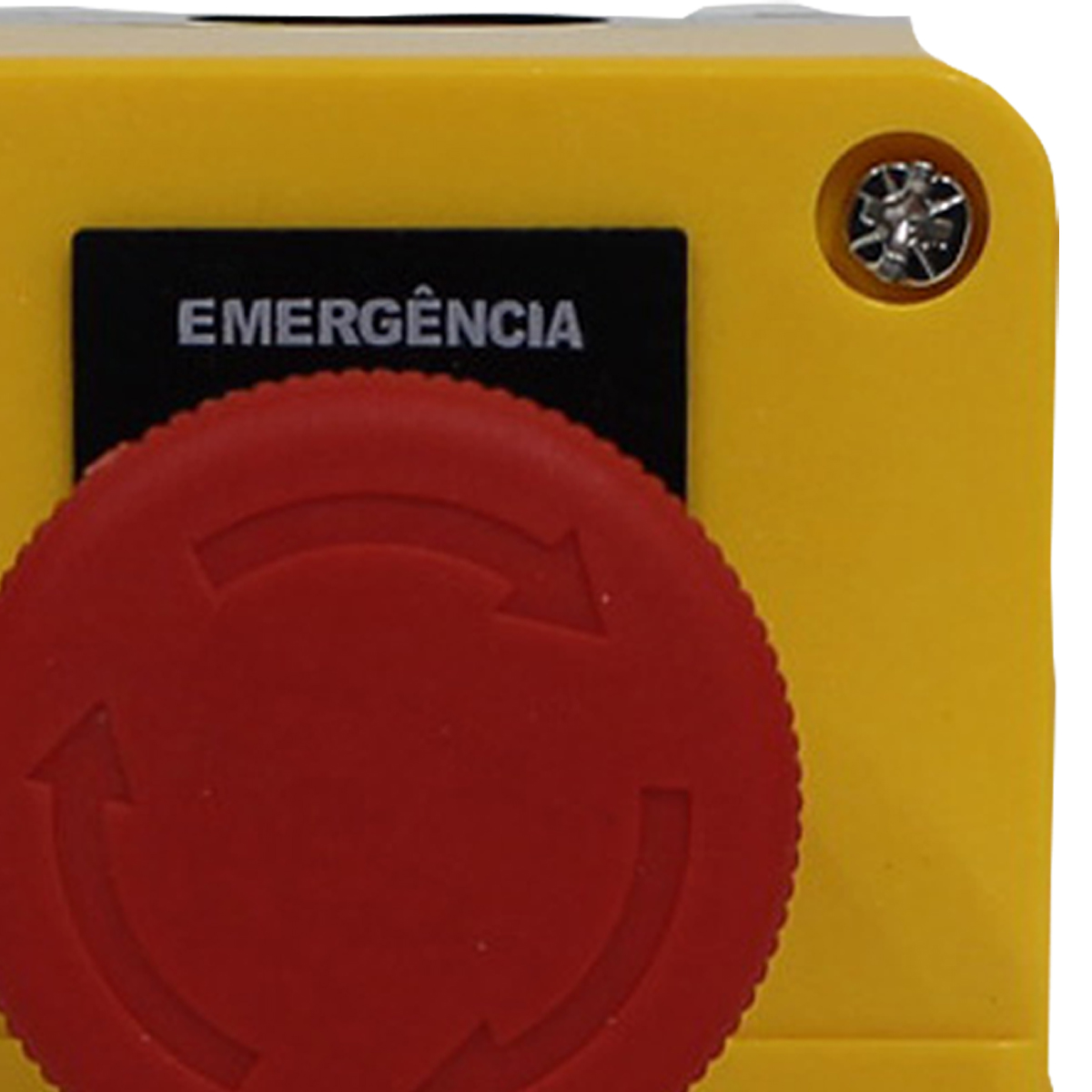 Caixa Plástica Com Botão Em 40Mm Amarelo 1Nf Ip65 Cp1-e -Metaltex