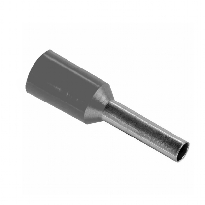 Terminal Tubular Ilhos 4,00mm Pré-Isolado Cinza 100 Unidades - Conexel