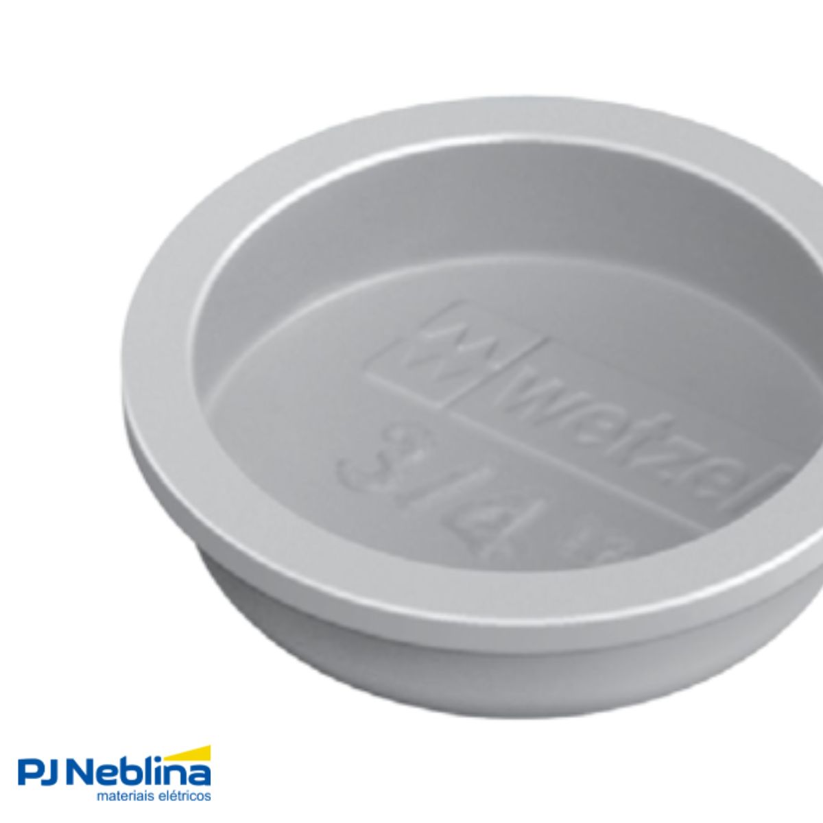 Tampão Condulete Click Plástico 1Pol Cinza S/Rosca - Wetzel