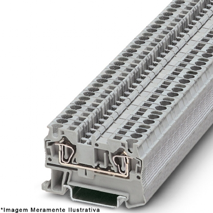 Conector Borne Passagem 2 Conexões 4,00mm 800V Cinza ST 4 - Phoenix