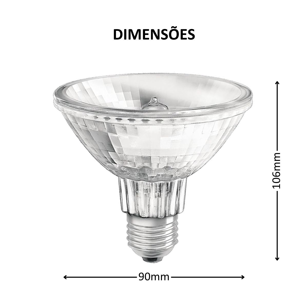 Lâmpada Halógena Par30 75W 220V E27 Luz Amarela 30G Dimerizável 7010560 Osram/Ledvance