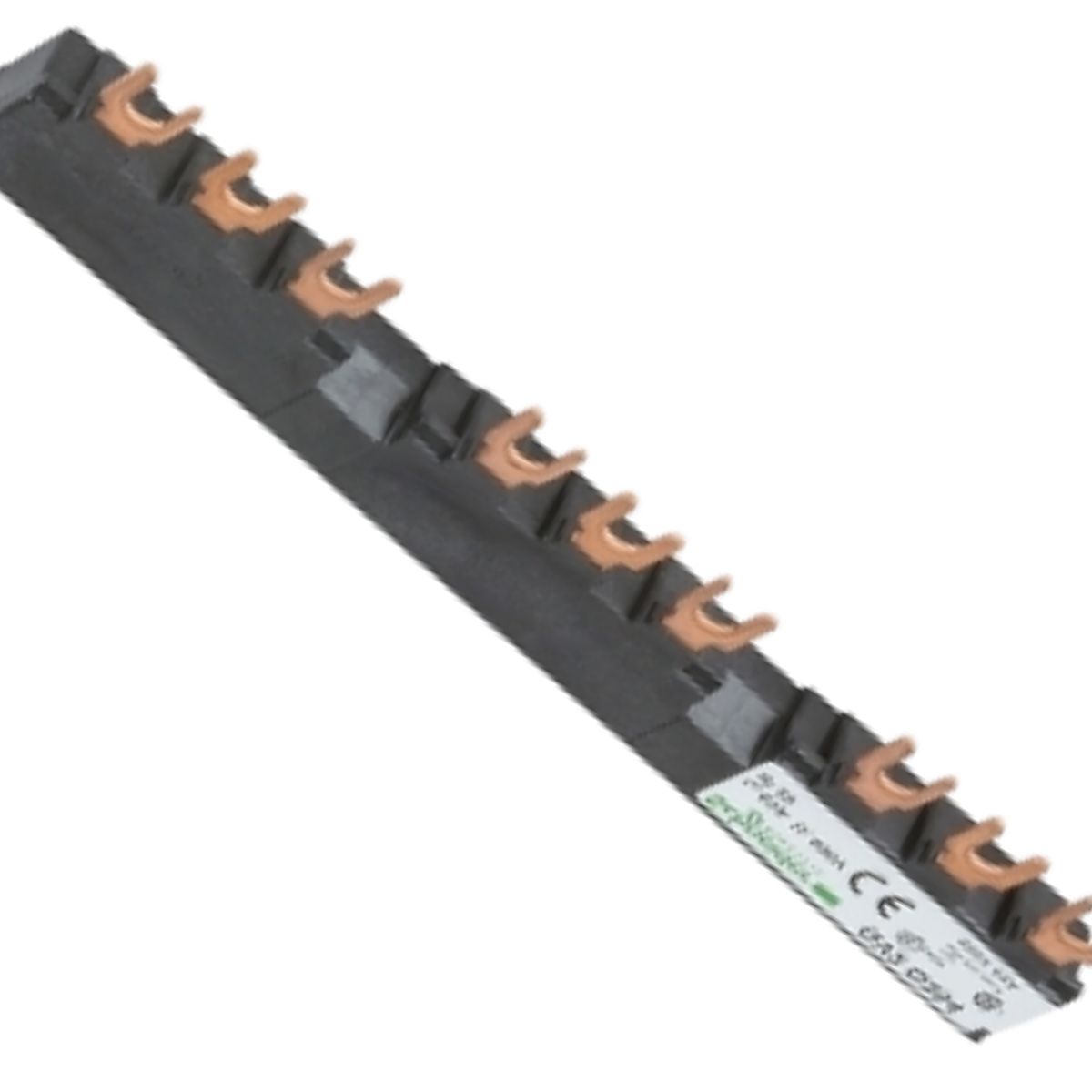 Barramento Elétrico Trifásico 9 Polos (Garfo) Preto 63A Gv2 - Schneider