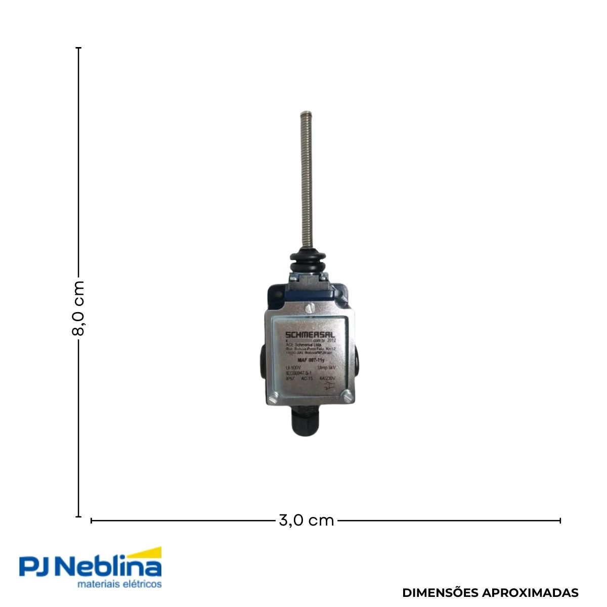 Chave Fim De Curso Haste Mola Flexível 4A 1Na+1Nf Ip40 - Ace Schmersal