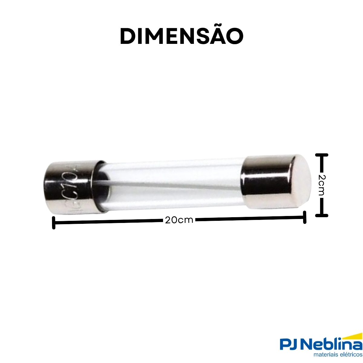 Fusível Vidro Rápido Amarelo 0,5A (500Ma) 250V 5X20Mm - Conexel