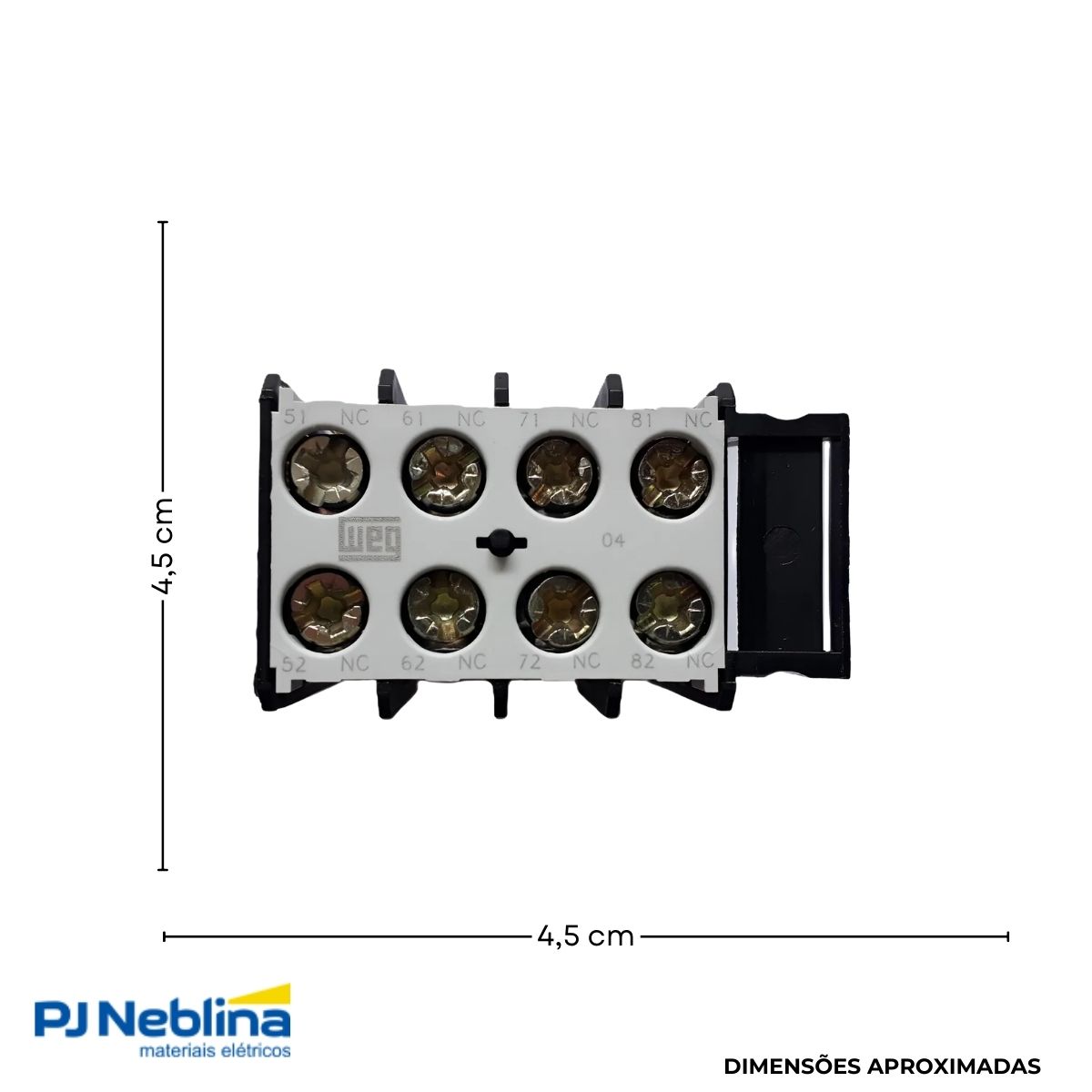 Bloco Contato Auxiliar P/Contator Frontal 4Nf - Weg