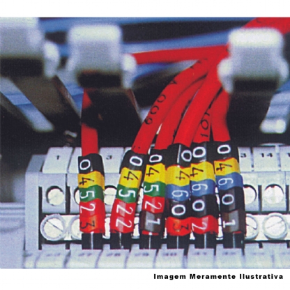 Marcador Anilha Mhg1/3 Número 8 Cinza Condutor 0,30-1,50mm Com 1000 Unidades - Hellermann