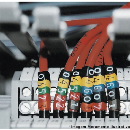 Marcador Anilha Mhg2/5 Número 5 Verde Condutor 0,50-6,00mm Com 1000 Unidades - Hellermann