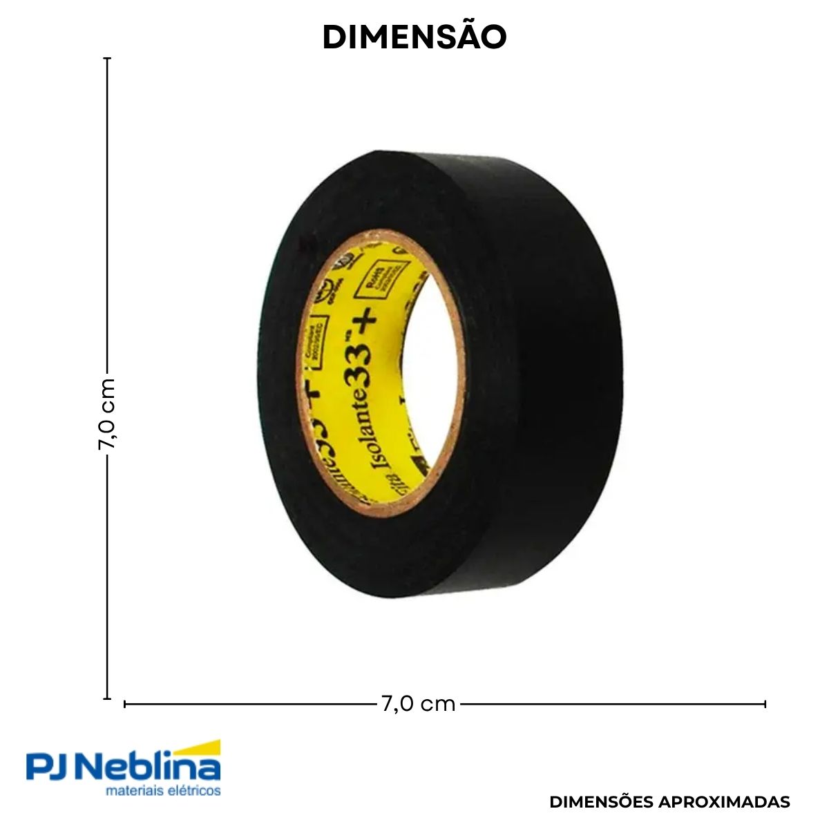 Fita Isolante 19Mmx10M Preto Scotch 33+ -3M Do Brasil