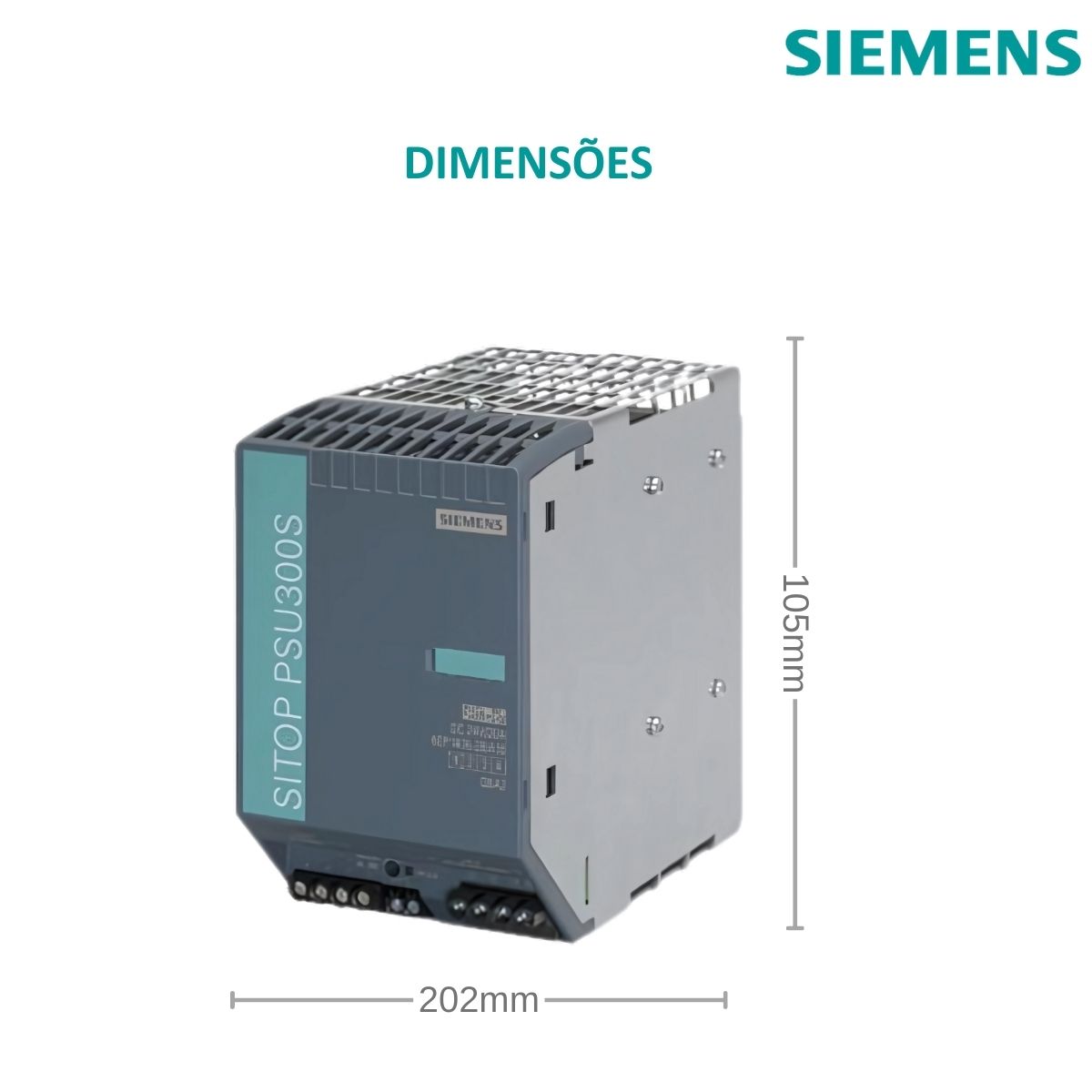 Fonte Alimentação Estabilizada Trifásico 20A 400-500V 24Vcc 6EP14362BA10 - Siemens