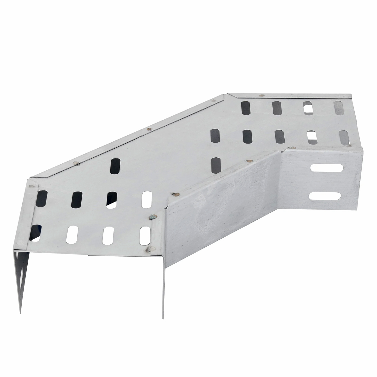 Curva Horizontal Aço Para Eletrocalha Perfurada 90G Tipo U 200X100Mm Pré Zincado