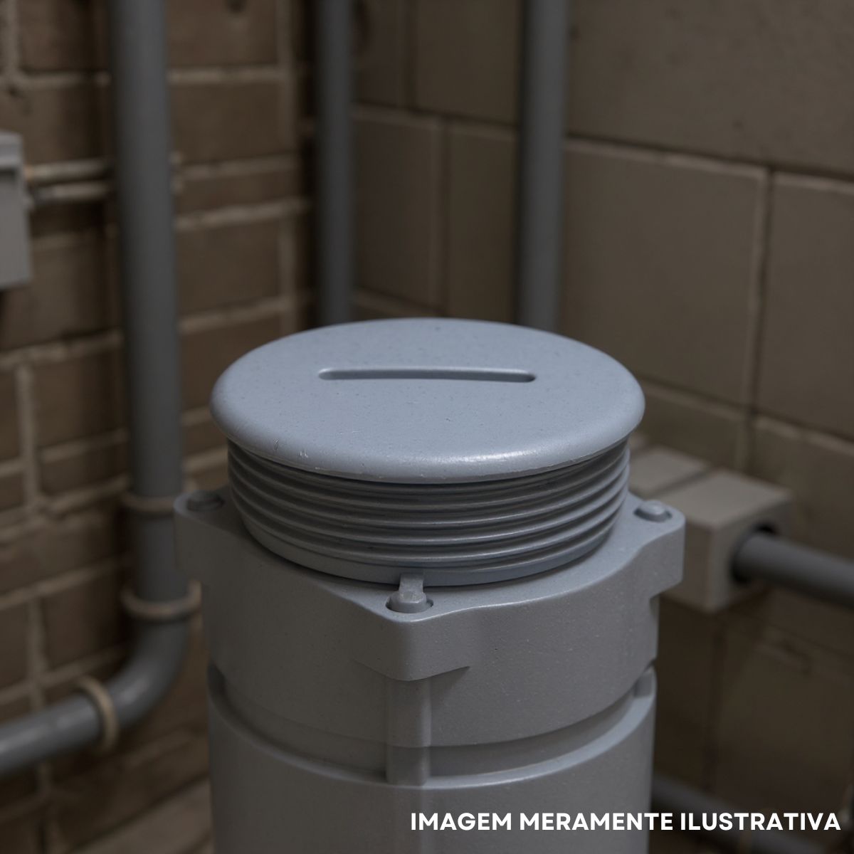 Tampão Condulete Roscável Pvc Pg16 Cinza Rosca Pg - Steck