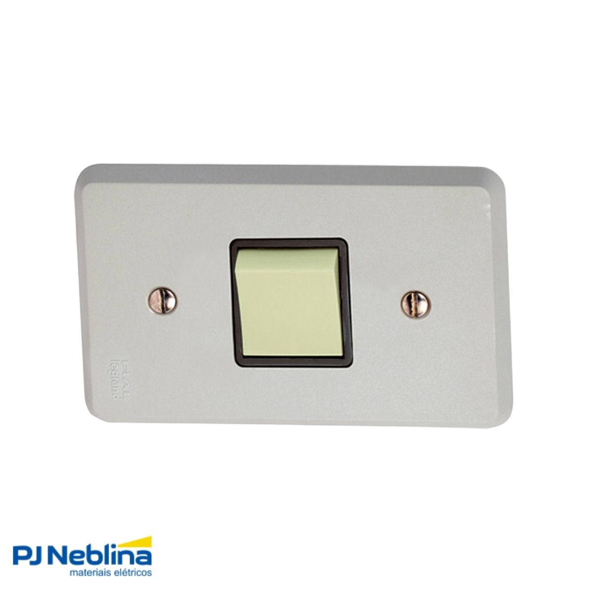 Conjunto 1 Interruptor Bipolar Simples 25A 250V C/Placa 4X2 Cinza Silentoque - Pial