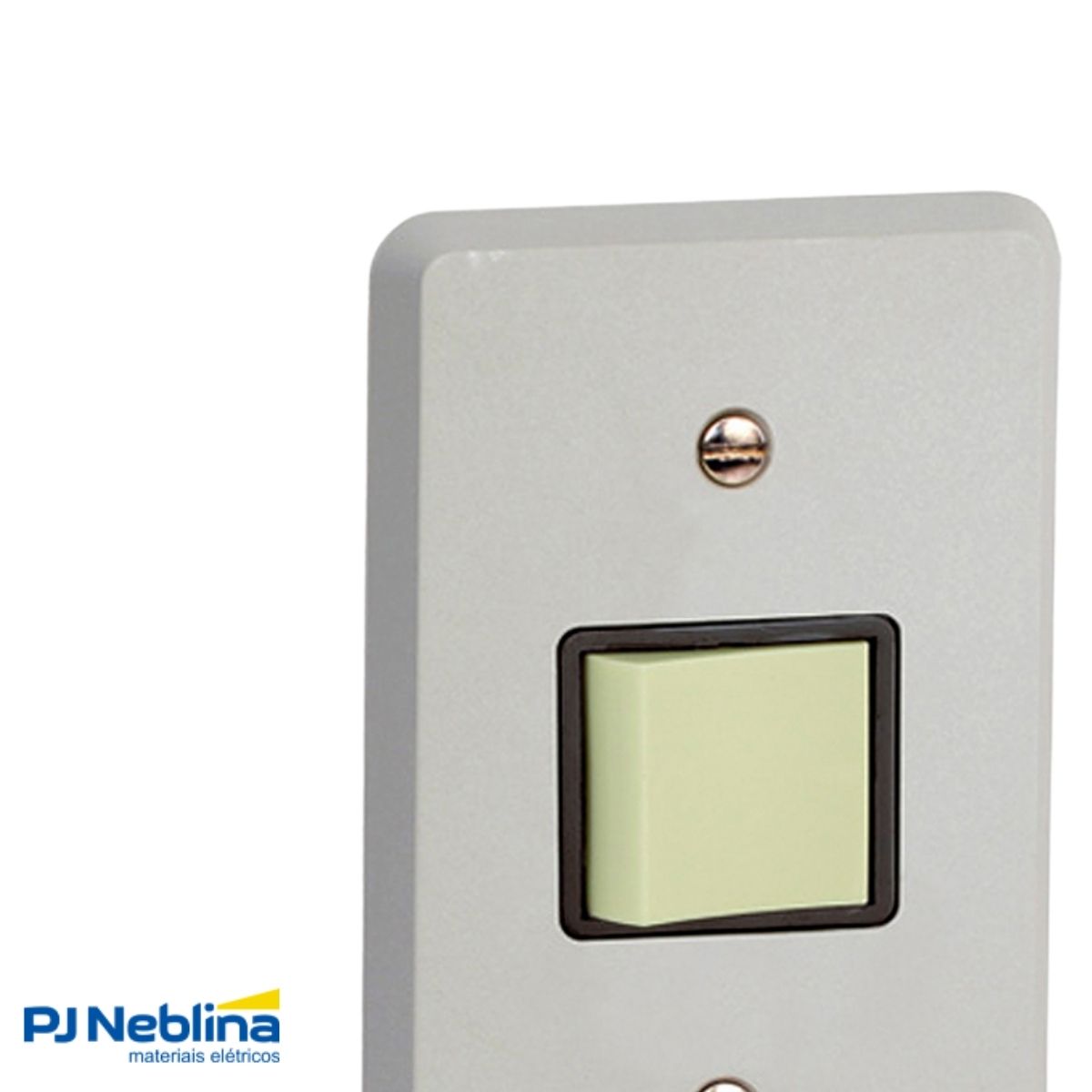 Conjunto 1 Interruptor Bipolar Simples 25A 250V C/Placa 4X2 Cinza Silentoque - Pial