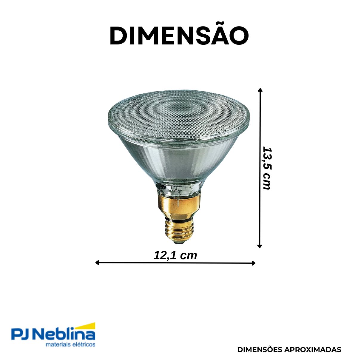 Lâmpada Halogena Par38 100W 220V E27 Luz Amarela 30G Dimerizavel - Philips