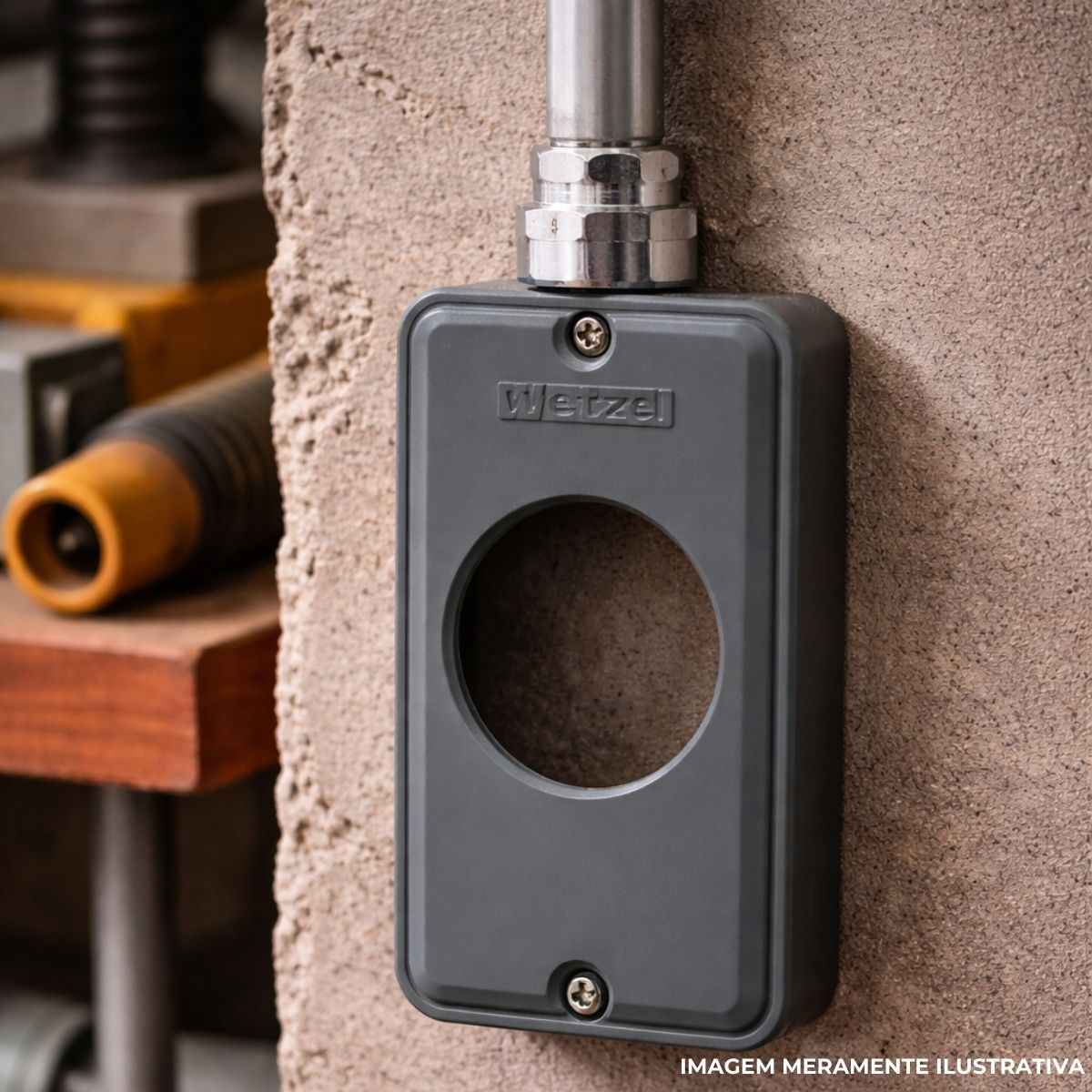 Tampa Condulete 1 Tom Redonda Pvc 1/2-3/4 Cinza S/Vedação - Wetzel