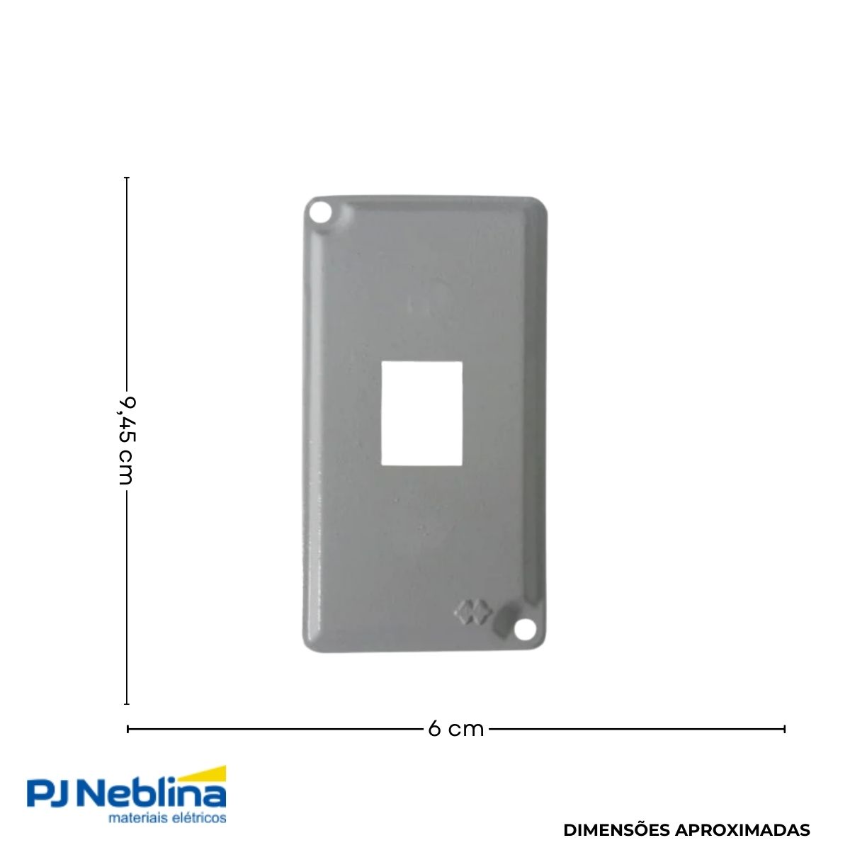 Tampa Condulete 1 Tomada Rj11/Rj45 Pvc 1/2-3/4 Cinza S/Vedação - Wetzel