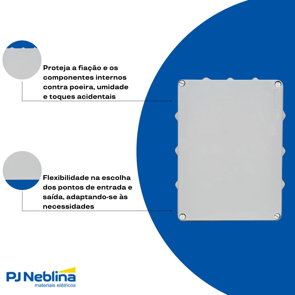 Caixa Passagem 300X220X120Mm C/Embutes Ip55 - Steck