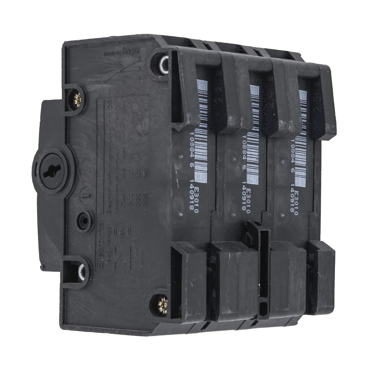 Disjuntor Mini Nema Tripolar 10A 5Ka 220V DQE3010 - Eletromar