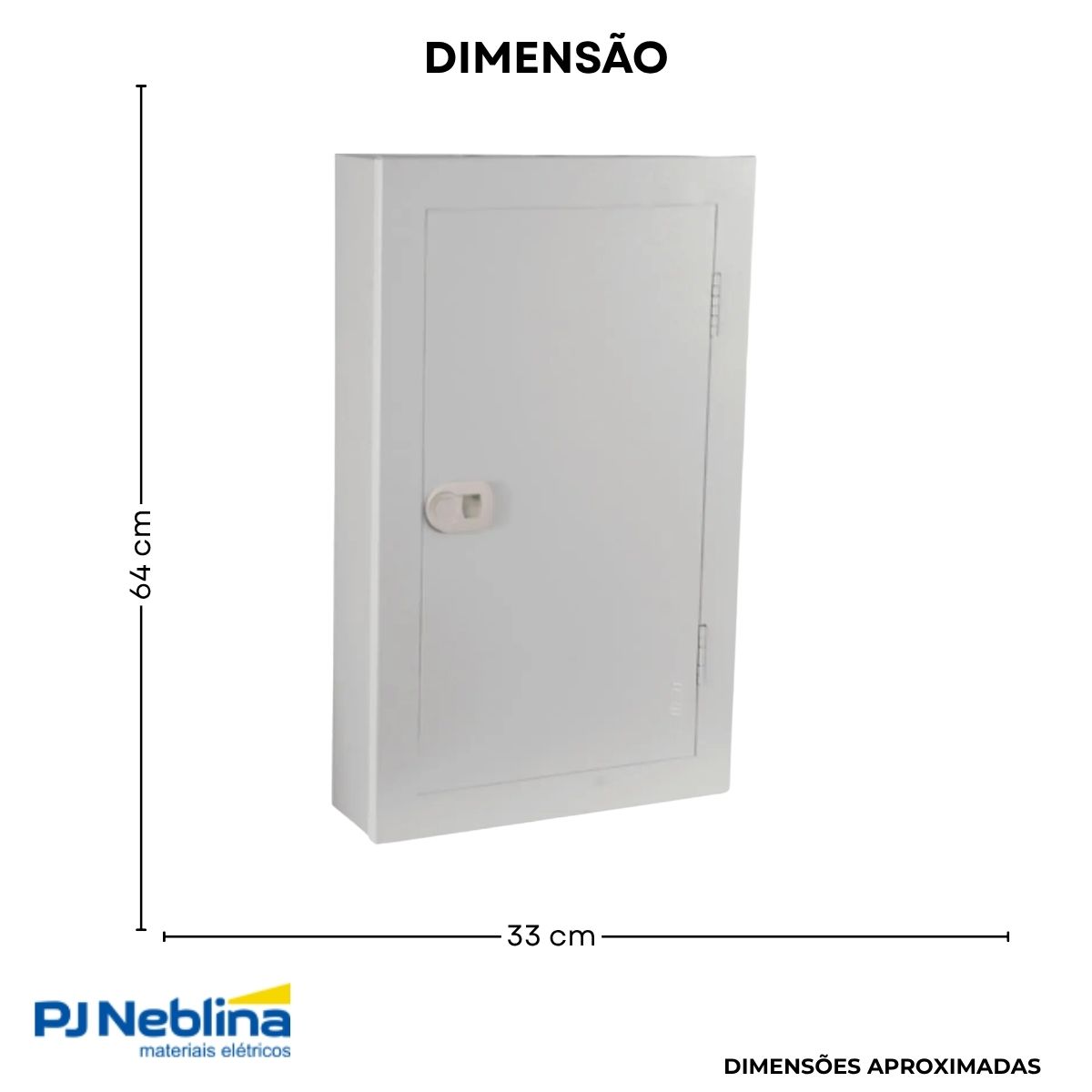 Quadro Distribuição Universal Sobrepor Aço Carbono Bc (Ral 9003) 100A 44 Disj Din/32 Bolt-On 649X334X91Mm - Cemar