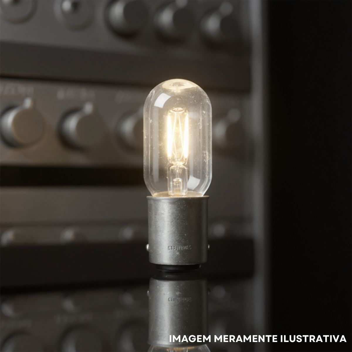 Lâmpada Incandescente Sinalização Tubular Clara 5W 24V Ba15D Luz Amarela 16X42 mm - Siemens