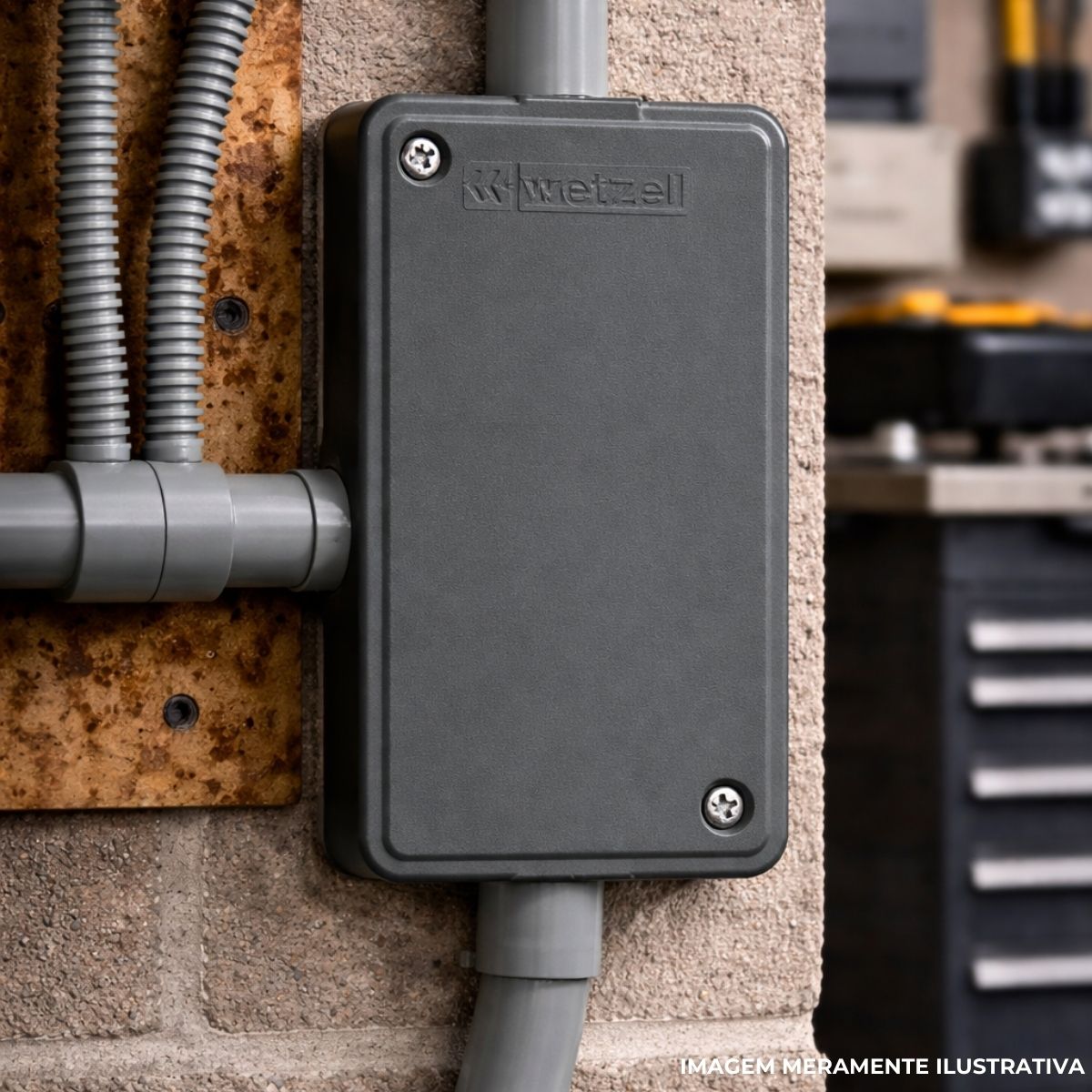 Tampa Condulete Cega Pvc 1/2-3/4 Cinza S/Vedação - Wetzel