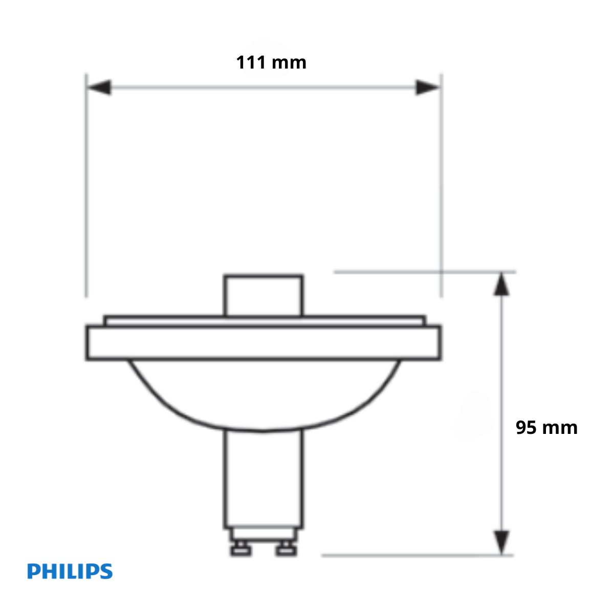 Lâmpada Vapor Metálico Ar111 35W Gx8.5 3000K Luz Amarela 10G Mastercolour - Philips