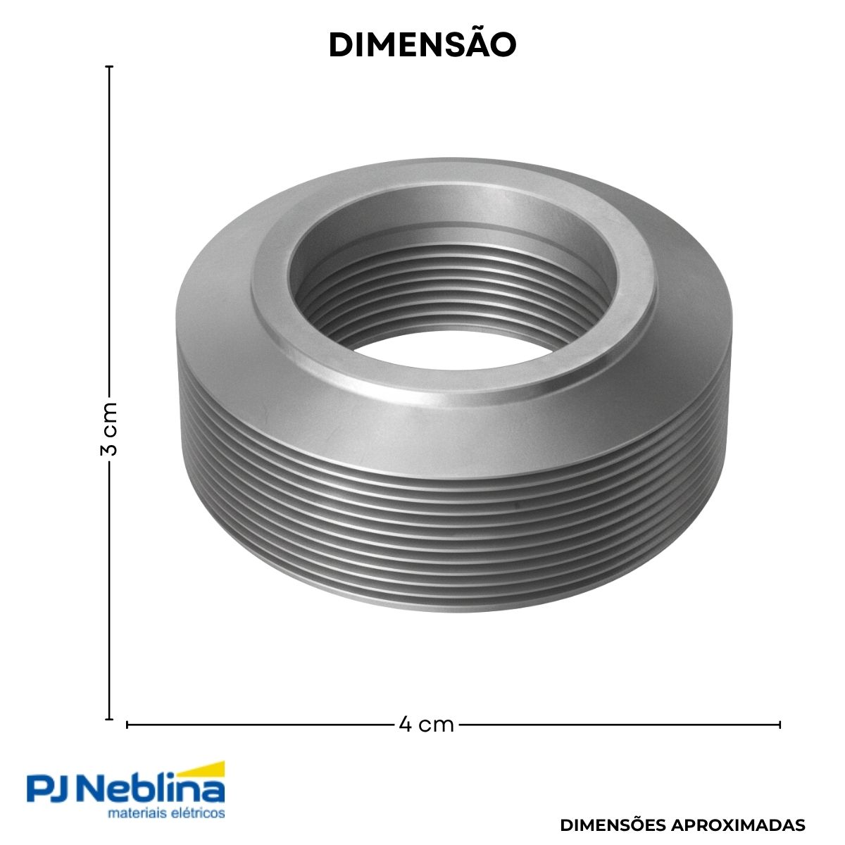 Bucha Eletroduto Redução Alumínio 1.1/4 X 1Pol Bsp - Wetzel