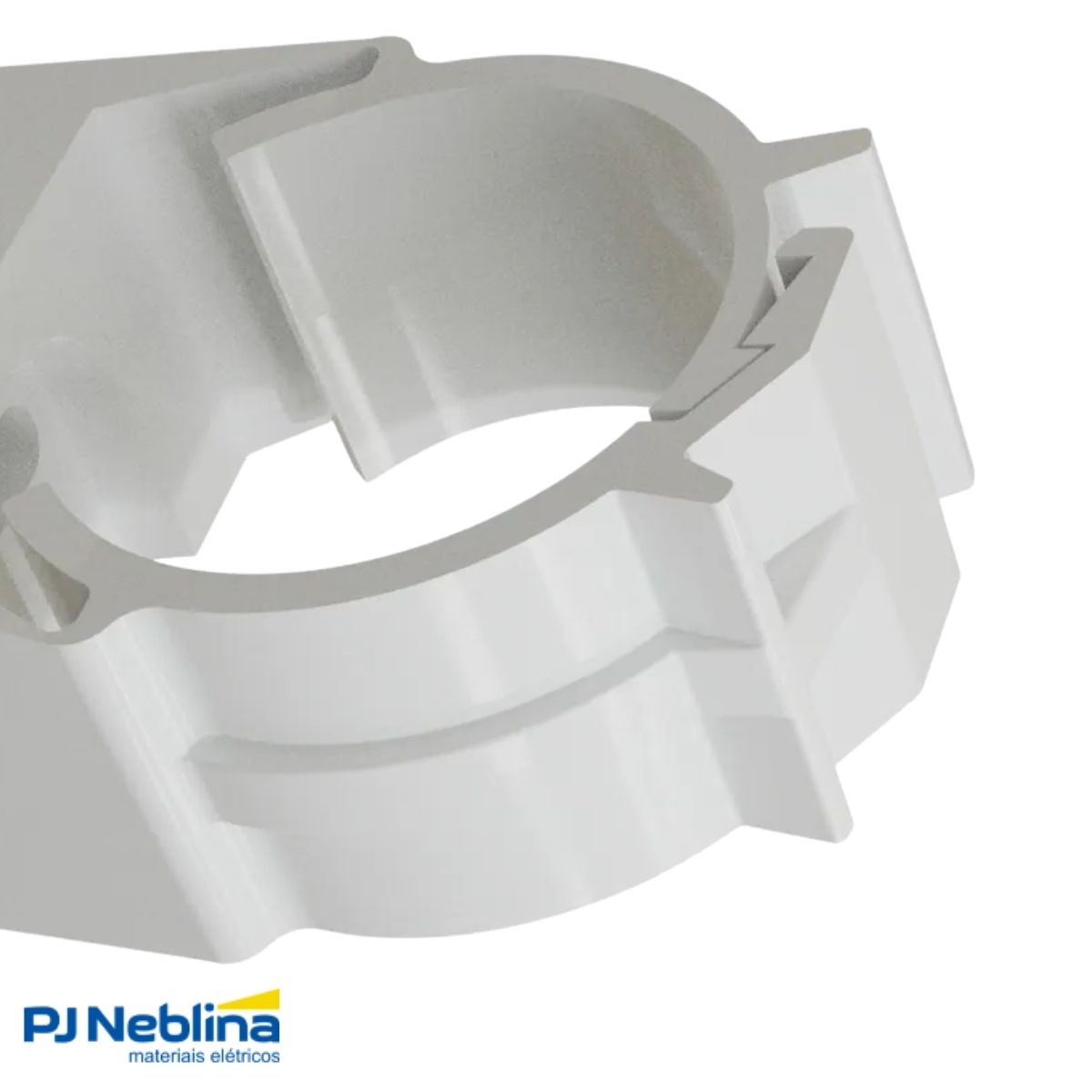 Braçadeira Eletroduto 1Pol Pvc Branco - Wetzel