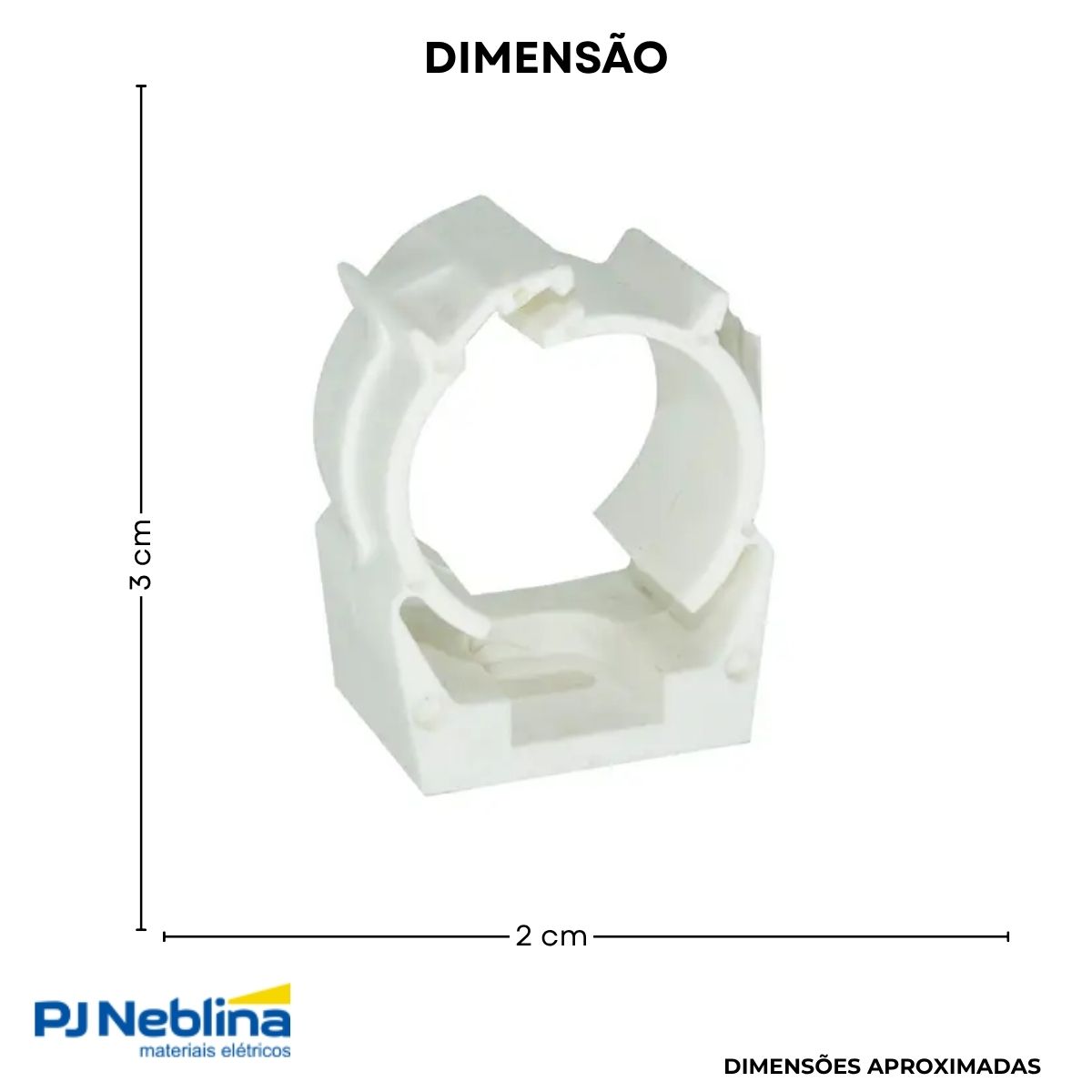 Braçadeira Eletroduto 3/4 Pvc Branco - Wetzel