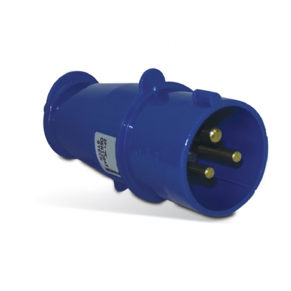 Plug Industrial Macho Poliamida 2P+T 16A 220/240V 6H 6.6 Azul N3076W - Steck