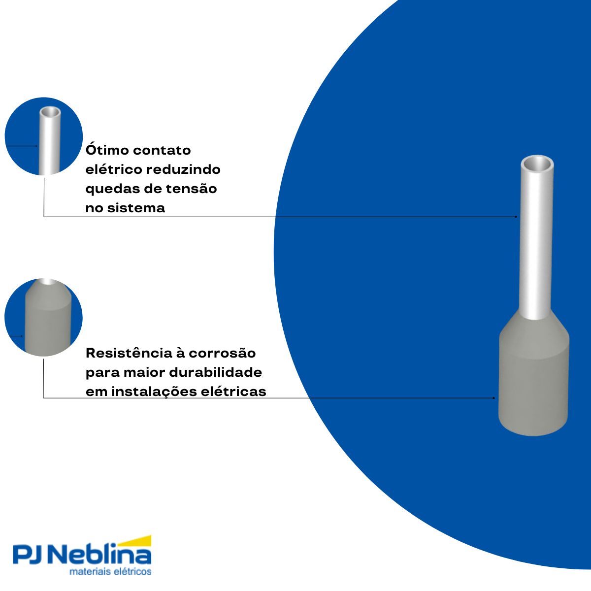 Terminal Tubular (Ilhos) 0,75Mm (18Awg) Pré-Isolado Cz - Conexel